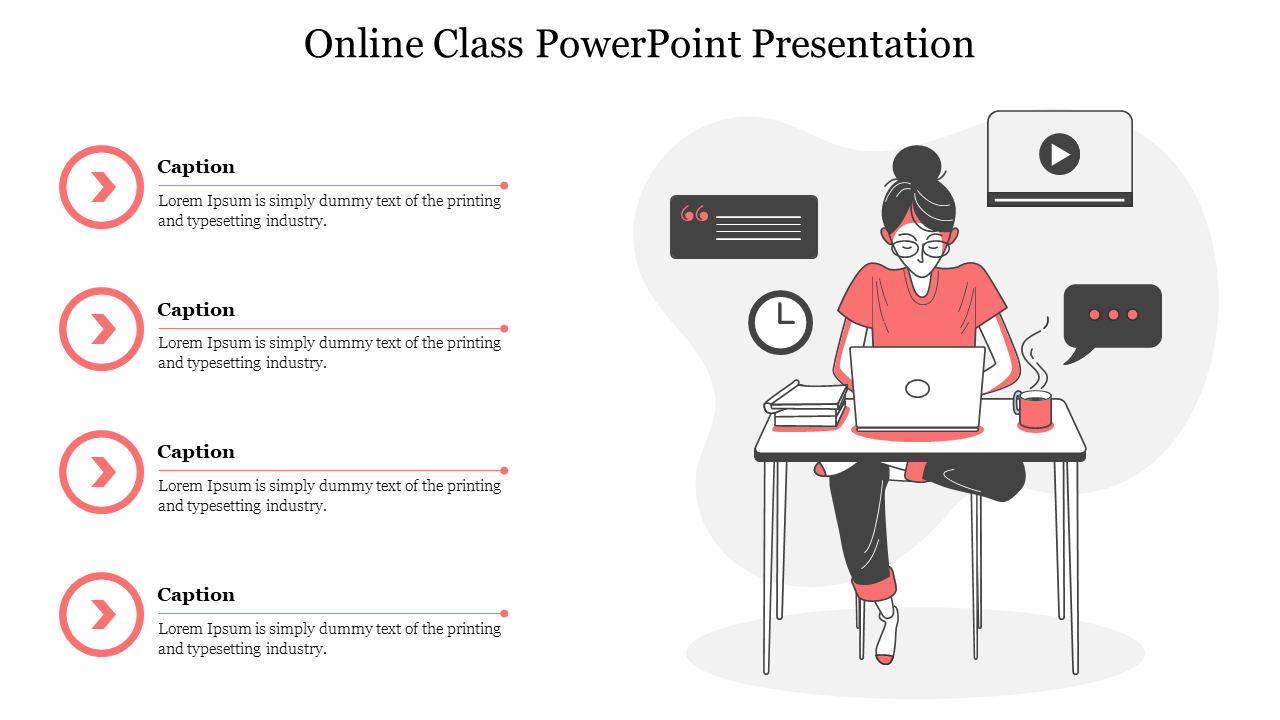Ready To Use Online Class PowerPoint Presentation Slide